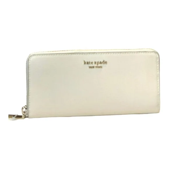 White Kate Spade Morgan Zip Around Continental Wallet - Picture 3 of 12